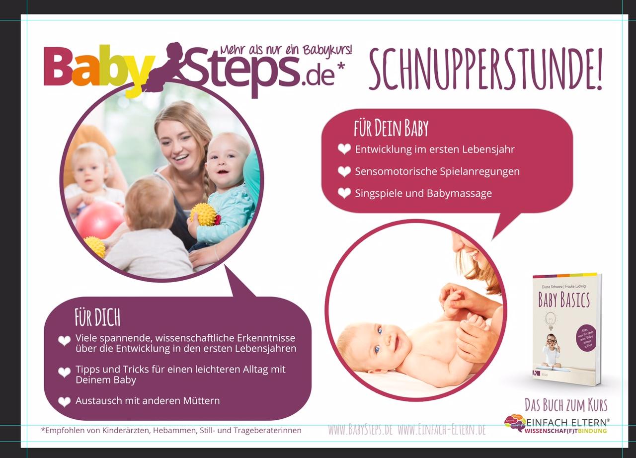 Werbeplakat Poster Schnupperstunde Din A4 BabySteps®