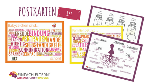 Komplettes Einfach Eltern® Postkarten Set